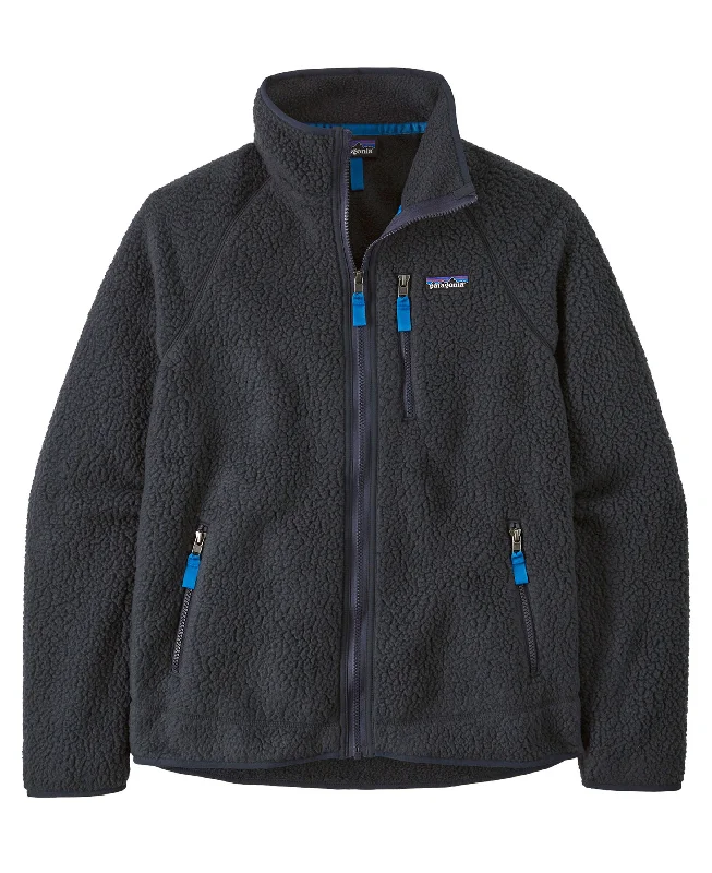 Retro Pile Jacket - Pitch Blue W/Endless Blue Print Jacket Jacquard Jacket Embroidered Jacket Retro Pile Jacket - Pitch Blue W/Endless Blue Print Jacket Jacquard Jacket Embroidered Jacket