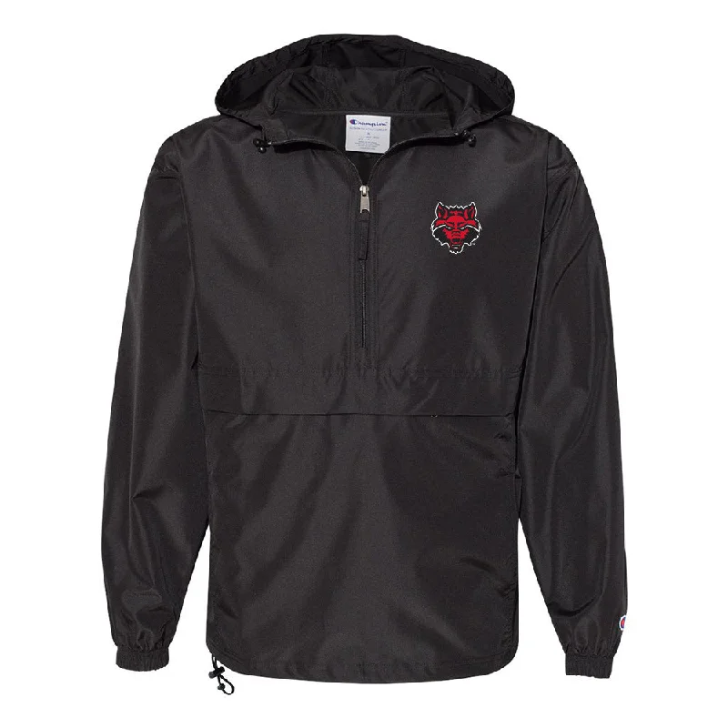 Arkansas State - NCAA Women's Soccer : Keelyn Peacock - Quarter Zip Jacket Faux Fur Fabric Real Fur Fabric Shearling Fabric Arkansas State - NCAA Women's Soccer : Keelyn Peacock - Quarter Zip Jacket Faux Fur Fabric Real Fur Fabric Shearling Fabric