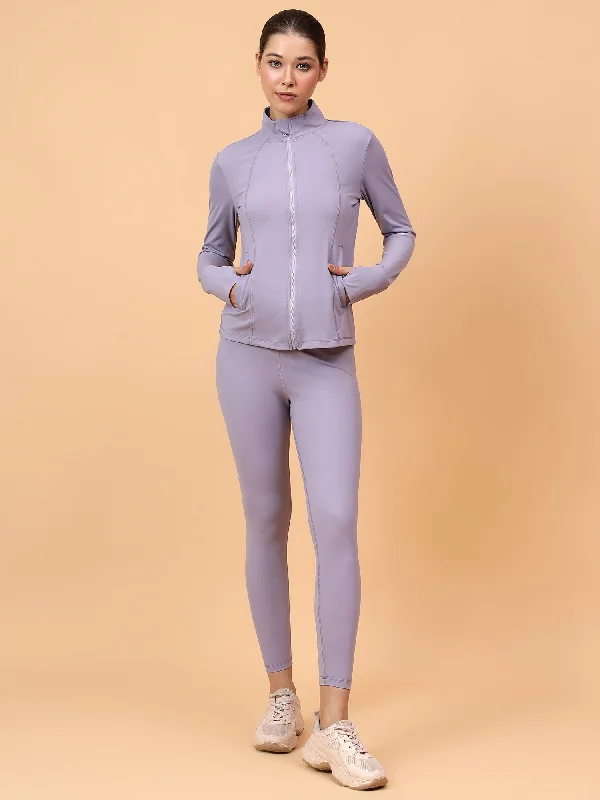 Fitkin Women Lavender Grey Fit Move Run Jacket Chenille Fabric Brocade Fabric Lace Fabric Fitkin Women Lavender Grey Fit Move Run Jacket Chenille Fabric Brocade Fabric Lace Fabric
