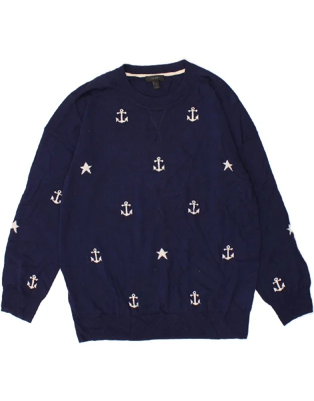 J. CREW Womens Crew Neck Jumper Sweater UK 16 Large Navy Blue High Neck Crew Neck V-Neck J. CREW Womens Crew Neck Jumper Sweater UK 16 Large Navy Blue High Neck Crew Neck V-Neck