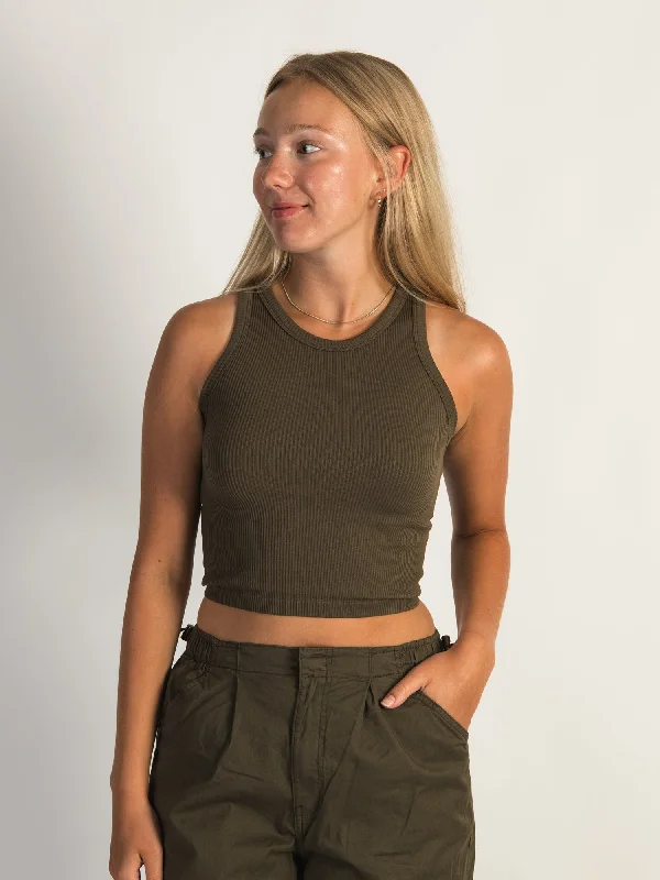 HARLOW MACY TANK TOP - GREEN baby blue tank