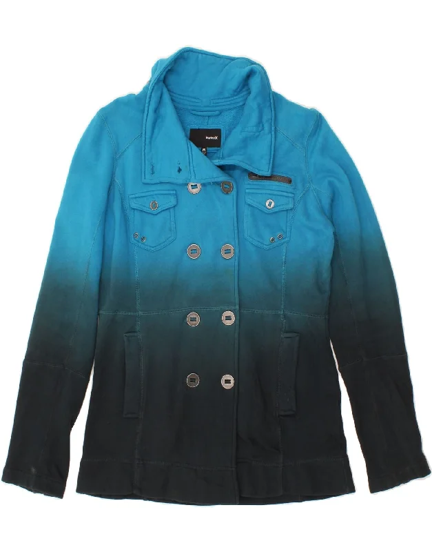 HURLEY Womens Utility Jacket UK 14 Medium Blue Colourblock Hoodie Zip-Up Jacket Button-Up Jacket HURLEY Womens Utility Jacket UK 14 Medium Blue Colourblock Hoodie Zip-Up Jacket Button-Up Jacket