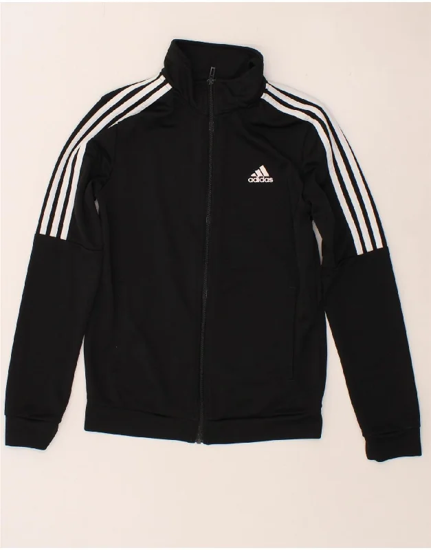 ADIDAS Womens Tracksuit Top Jacket UK 12 Medium Black Fleece Fabric Down Fabric Feather Fabric ADIDAS Womens Tracksuit Top Jacket UK 12 Medium Black Fleece Fabric Down Fabric Feather Fabric