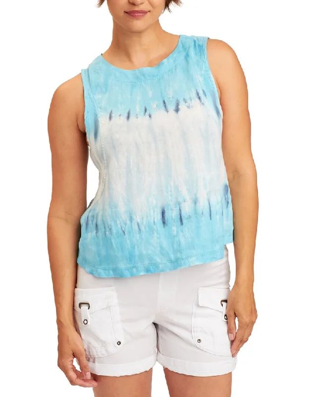 Xcvi Judith Linen Tank cutout tank top