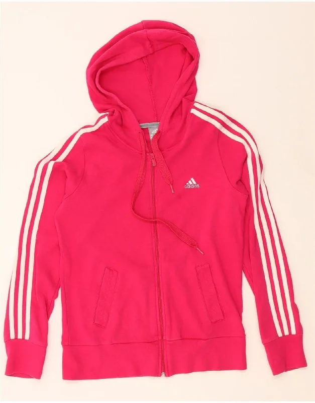 ADIDAS Womens Zip Hoodie Sweater UK 12 Medium Pink Cotton Faux Fur Fabric Real Fur Fabric Shearling Fabric ADIDAS Womens Zip Hoodie Sweater UK 12 Medium Pink Cotton Faux Fur Fabric Real Fur Fabric Shearling Fabric