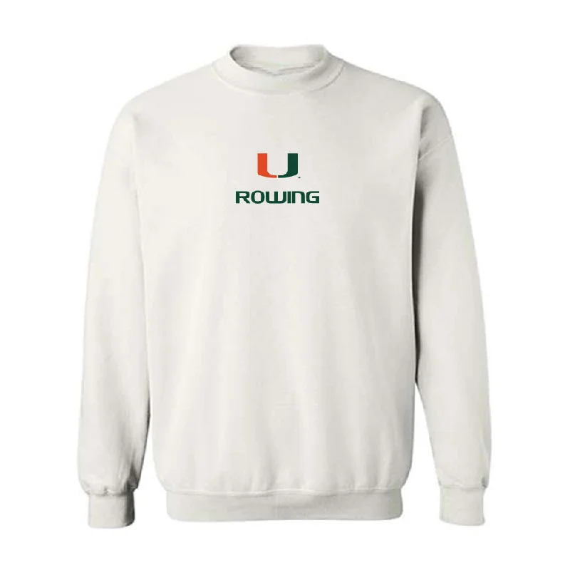 Miami - NCAA Women's Rowing : Trinity Ferebee - Classic Shersey Crewneck Sweatshirt Hoodie with Ribbed Cuffs Snug Fit Comfort Miami - NCAA Women's Rowing : Trinity Ferebee - Classic Shersey Crewneck Sweatshirt Hoodie with Ribbed Cuffs Snug Fit Comfort