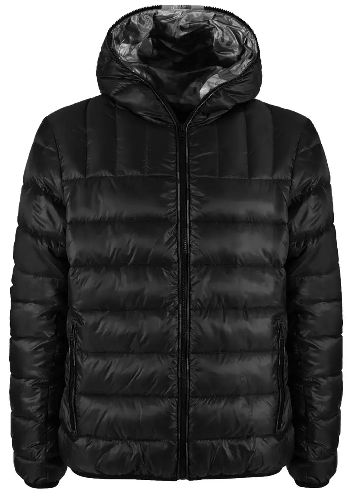 Sleek Quilted Hooded Jacket With Backpack Bag Welt Pockets Slit Pockets Flap Pockets Sleek Quilted Hooded Jacket With Backpack Bag Welt Pockets Slit Pockets Flap Pockets