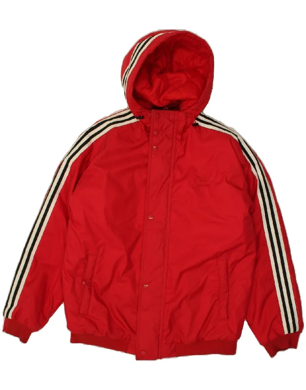 ADIDAS Womens Graphic Hooded Padded Jacket UK 16 Large Red Polyamide V-Neck Jacket Boat Neck Jacket Square Neck Jacket ADIDAS Womens Graphic Hooded Padded Jacket UK 16 Large Red Polyamide V-Neck Jacket Boat Neck Jacket Square Neck Jacket