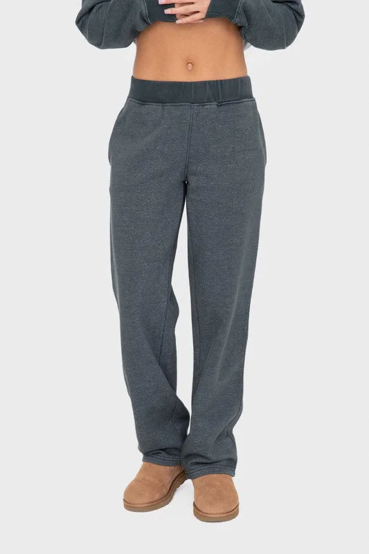 Hazel Blues® | Mono B Elastic Waist Fleece Pants with Pockets Comfortable Fleece Pants Hazel Blues® | Mono B Elastic Waist Fleece Pants with Pockets Comfortable Fleece Pants