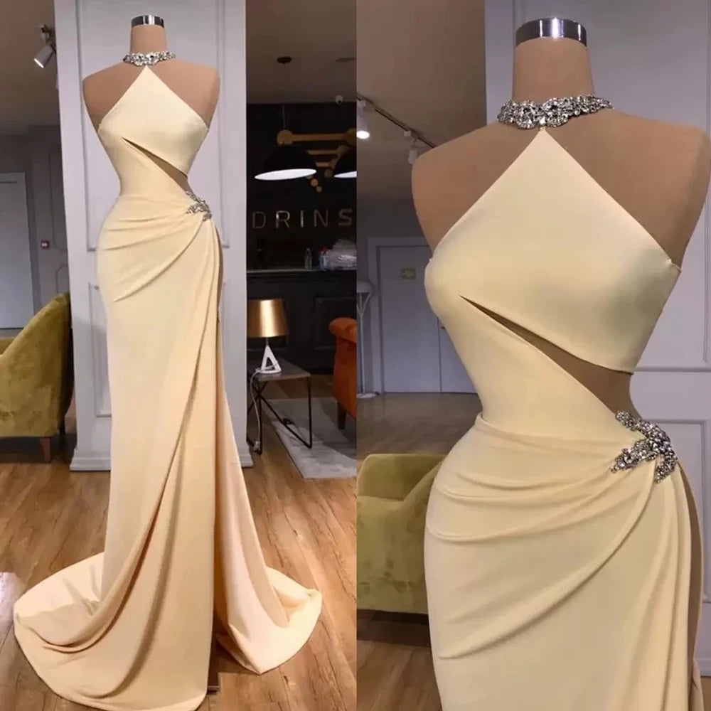 Wjczt Luxurious Fashion Off Shoulder Long Evening Dresses Sexy Elegant Dresses Lightweight Wear Resistant Design Evening Dresses 2024 Tunics Solid Classic