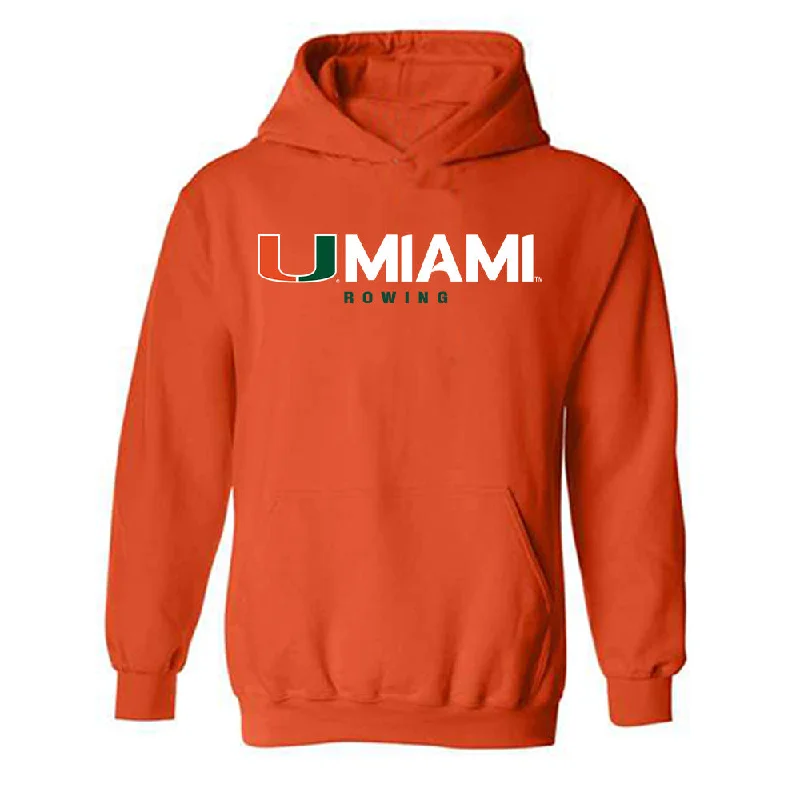 Miami - NCAA Women's Rowing : Trinity Ferebee - Classic Shersey Hooded Sweatshirt Hoodie with Patch Decorative Personalized Miami - NCAA Women's Rowing : Trinity Ferebee - Classic Shersey Hooded Sweatshirt Hoodie with Patch Decorative Personalized