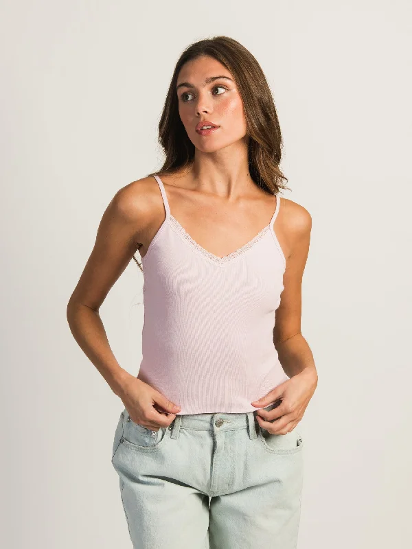 HARLOW ISLA TANK - LIGHT PINK scoop neck tank