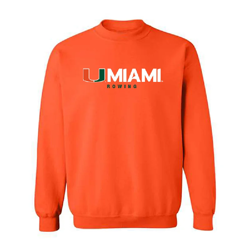 Miami - NCAA Women's Rowing : Trinity Ferebee - Classic Shersey Crewneck Sweatshirt Hoodie with Ribbed Hem Stretchable Secure Miami - NCAA Women's Rowing : Trinity Ferebee - Classic Shersey Crewneck Sweatshirt Hoodie with Ribbed Hem Stretchable Secure