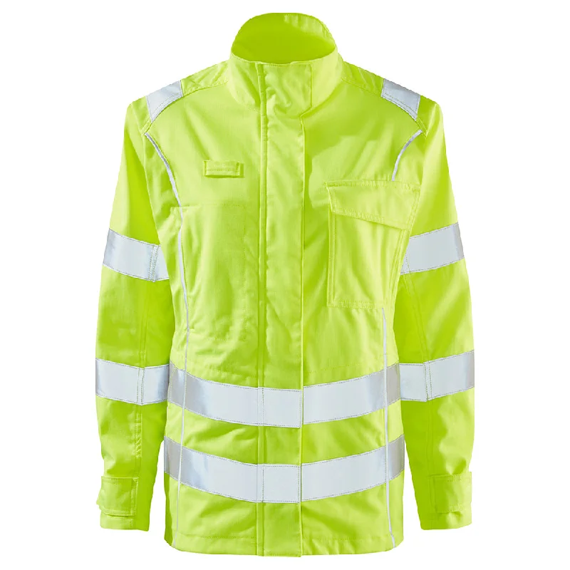 STRATA® Arc Ladies Hi-Viz Jacket (CL.1/ARC2/12CAL/CM²) Welt Pockets Slit Pockets Flap Pockets STRATA® Arc Ladies Hi-Viz Jacket (CL.1/ARC2/12CAL/CM²) Welt Pockets Slit Pockets Flap Pockets
