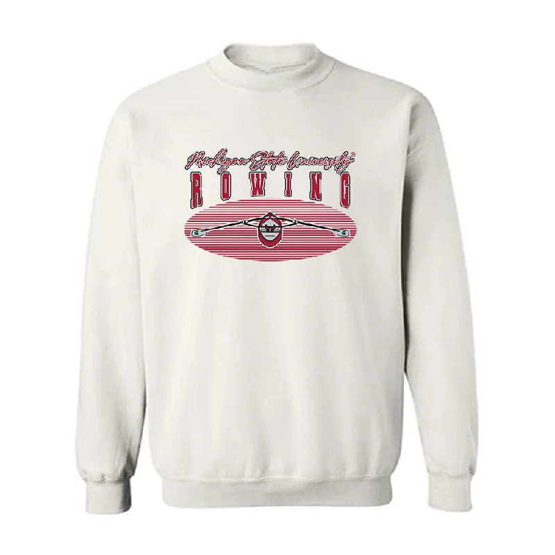 Michigan State - NCAA Women's Rowing : Mya Bretzke - Sports Shersey Crewneck Sweatshirt Hoodie with Metallic Shiny Futuristic Michigan State - NCAA Women's Rowing : Mya Bretzke - Sports Shersey Crewneck Sweatshirt Hoodie with Metallic Shiny Futuristic