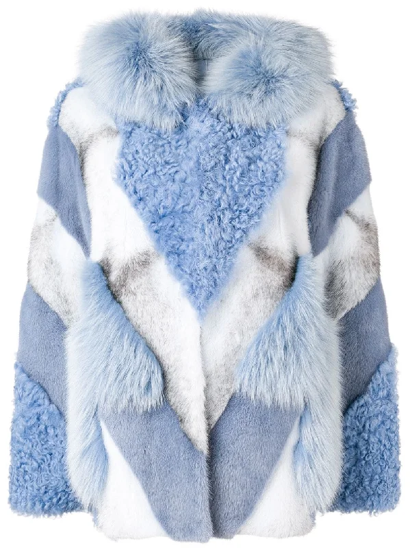 fur mix hooded jacket Fleece Jacket Down Jacket Parka