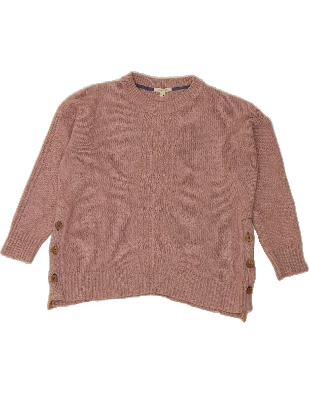 WHITE STUFF Womens Longline Crew Neck Jumper Sweater UK 18 XL Pink Terry Blend Velvet Blend Canvas Blend WHITE STUFF Womens Longline Crew Neck Jumper Sweater UK 18 XL Pink Terry Blend Velvet Blend Canvas Blend