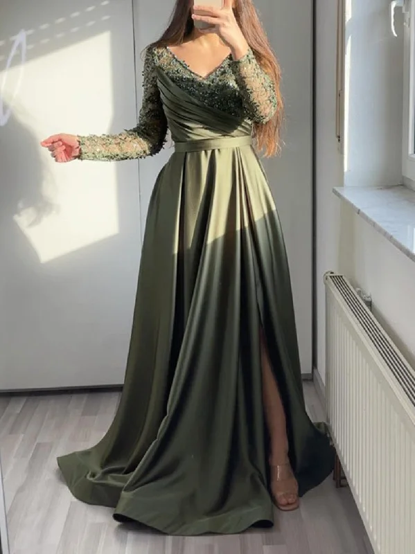 Wjczt Women Elegant Forma Dress 2023 Hollow Tulle Lace Patchwork Deep V-neck Long Sleeve Cascading Ruffles Fashion Swing Long Dress Tunics Running lightweight