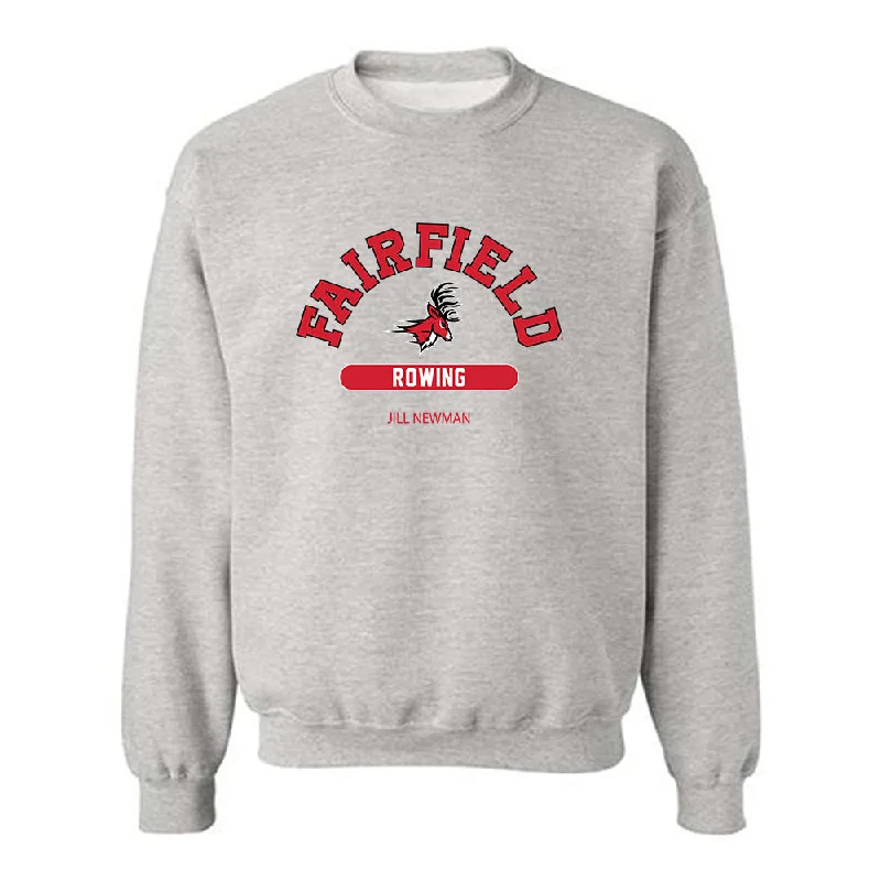 Fairfield - NCAA Women's Rowing : Jill Newman - Classic Fashion Shersey Crewneck Sweatshirt Hoodie with Slim Fit Tailored Modern Fairfield - NCAA Women's Rowing : Jill Newman - Classic Fashion Shersey Crewneck Sweatshirt Hoodie with Slim Fit Tailored Modern