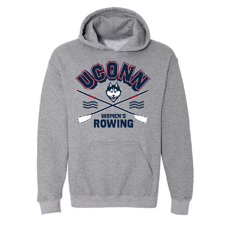 UConn - NCAA Women's Rowing : Dora Harag - Sports Shersey Hooded Sweatshirt Hoodie with Hem Patch Decorative Personalized UConn - NCAA Women's Rowing : Dora Harag - Sports Shersey Hooded Sweatshirt Hoodie with Hem Patch Decorative Personalized
