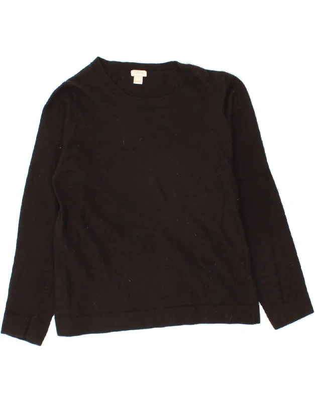 J. CREW Womens Boat Neck Jumper Sweater UK 14 Large Black Cotton Neon Metallic Matte J. CREW Womens Boat Neck Jumper Sweater UK 14 Large Black Cotton Neon Metallic Matte