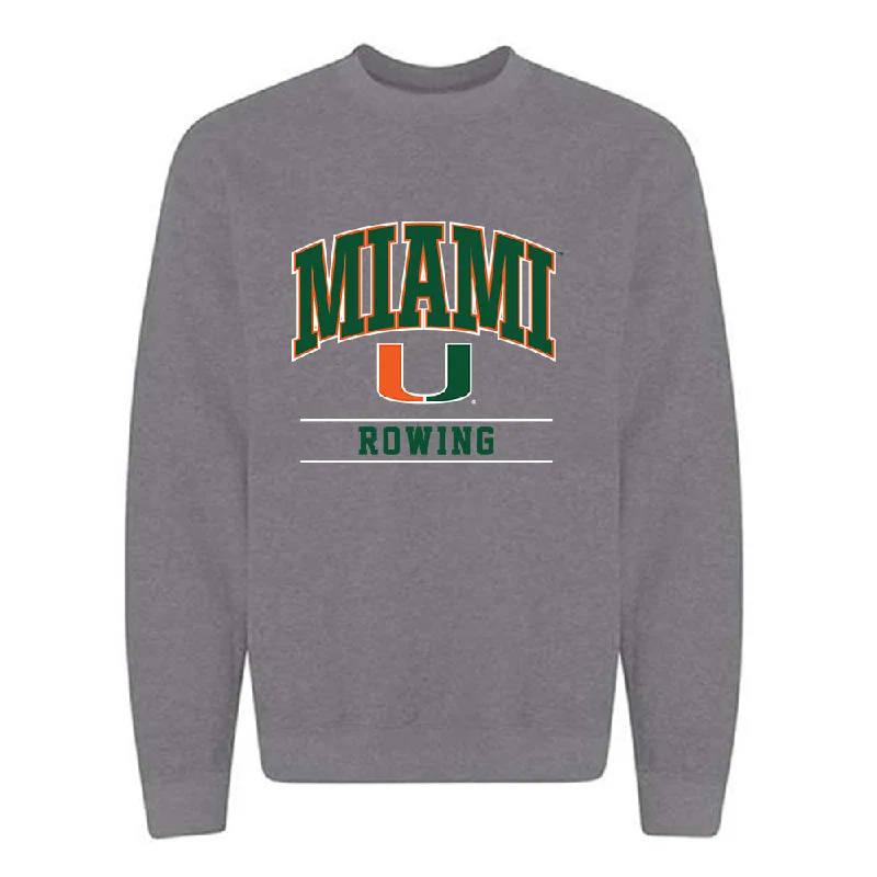 Miami - NCAA Women's Rowing : Holliday Prichard - Classic Shersey Crewneck Sweatshirt Hoodie with Drawstring Waist Adjustable Fitted Miami - NCAA Women's Rowing : Holliday Prichard - Classic Shersey Crewneck Sweatshirt Hoodie with Drawstring Waist Adjustable Fitted