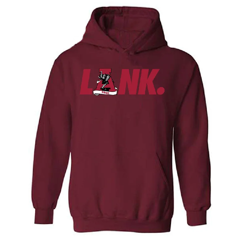 Alabama - NCAA Women's Rowing : Riley Minor - LANK Generic Shersey Hooded Sweatshirt Hoodie with Exposed Zipper Edgy Industrial Alabama - NCAA Women's Rowing : Riley Minor - LANK Generic Shersey Hooded Sweatshirt Hoodie with Exposed Zipper Edgy Industrial
