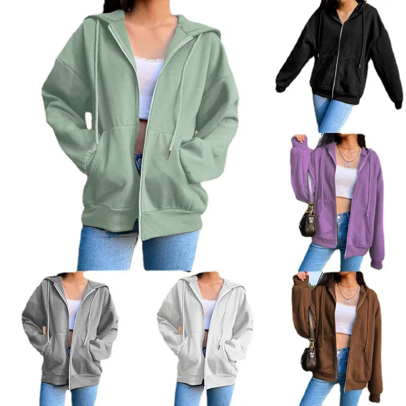 Fleece Hoodie Hooded Sweatshirts Long Sleeve Top Drawstring Pockets Loose Zipper Black Hoodies Hoodie with Oversized Fit Loose Comfortable Fleece Hoodie Hooded Sweatshirts Long Sleeve Top Drawstring Pockets Loose Zipper Black Hoodies Hoodie with Oversized Fit Loose Comfortable