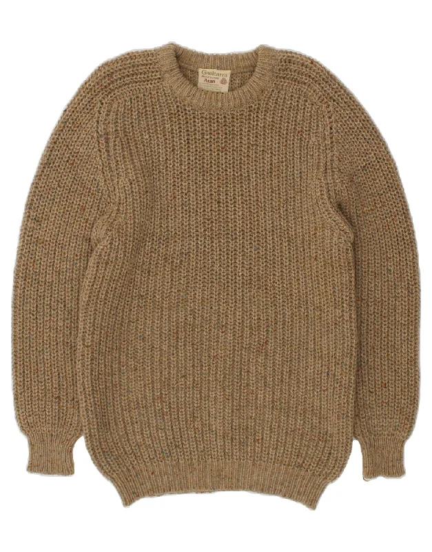 GAELTARRA Womens Crew Neck Jumper Sweater IT 42 Medium Brown New Wool Satin Blend Silk Blend Wool Blend GAELTARRA Womens Crew Neck Jumper Sweater IT 42 Medium Brown New Wool Satin Blend Silk Blend Wool Blend