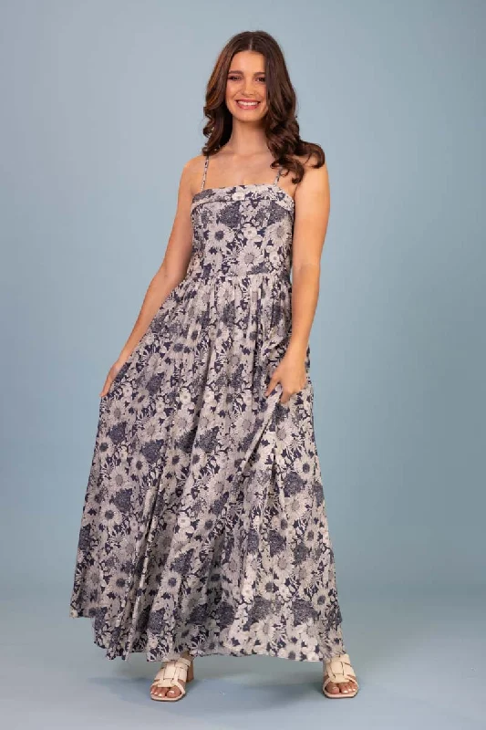 Rita Dress Sunflower Navy Tunics Plaid country