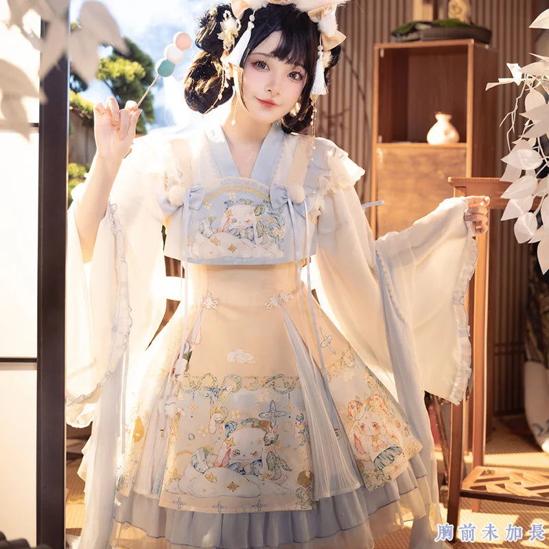 Wjczt Chinese Style JSK  Cherry Love Lolita Design dress Tunics Luxurious high-end