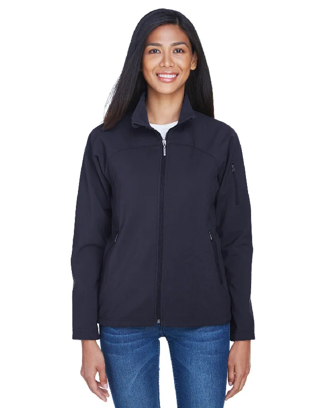 North End 78034 Ladies' Three-Layer Fleece Bonded Performance Soft Shell Jacket Toggled Jacket Drawstring Jacket Belted Jacket North End 78034 Ladies' Three-Layer Fleece Bonded Performance Soft Shell Jacket Toggled Jacket Drawstring Jacket Belted Jacket