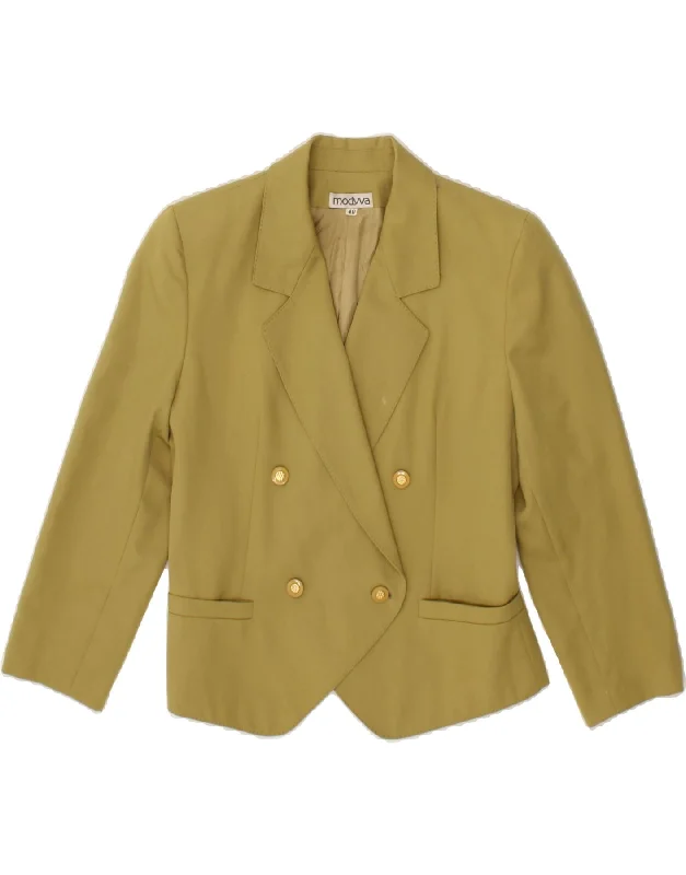MODYVA Womens 3/4 Sleeve Double Breasted Blazer Jacket IT 40 Small Khaki Bomber Jacket Anorak Windbreaker MODYVA Womens 3/4 Sleeve Double Breasted Blazer Jacket IT 40 Small Khaki Bomber Jacket Anorak Windbreaker