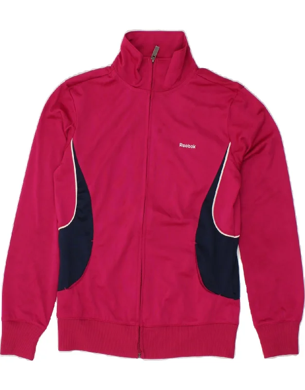 REEBOK Womens Tracksuit Top Jacket UK 8 Small Pink Colourblock Polyester Belted Jacket Elasticated Jacket Padded Jacket REEBOK Womens Tracksuit Top Jacket UK 8 Small Pink Colourblock Polyester Belted Jacket Elasticated Jacket Padded Jacket