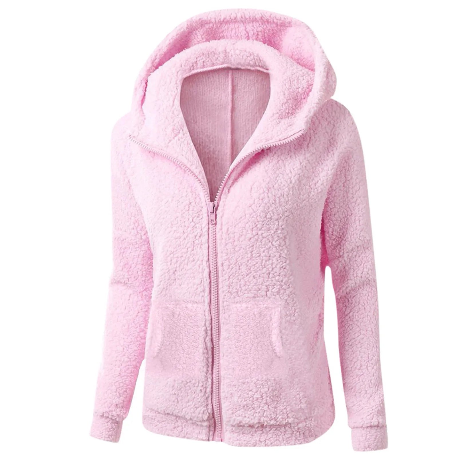 Autumn And Winter Women's Fashion Solid Colour Sweatshirt Loose Softy Hooded Plush Zip Up Jacket One-Shoulder Jacket Off-the-Shoulder Jacket Asymmetrical Jacket Autumn And Winter Women's Fashion Solid Colour Sweatshirt Loose Softy Hooded Plush Zip Up Jacket One-Shoulder Jacket Off-the-Shoulder Jacket Asymmetrical Jacket