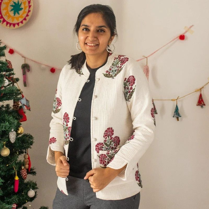 Aafreen Red Poppy Cotton Winter Jacket Toggled Jacket Drawstring Jacket Belted Jacket Aafreen Red Poppy Cotton Winter Jacket Toggled Jacket Drawstring Jacket Belted Jacket