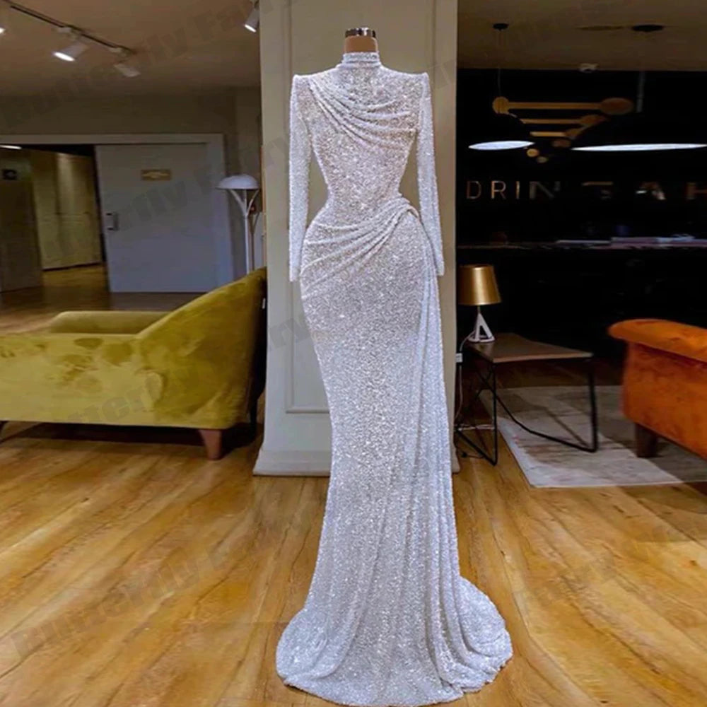 Wjczt Pretty Sparkling Long Sleeved Luxurious Fascinating Women Evening Long Formal Party Wedding Guest Ceremony Elegant Gown Dresses Tunics Practical easy-care Wjczt Pretty Sparkling Long Sleeved Luxurious Fascinating Women Evening Long Formal Party Wedding Guest Ceremony Elegant Gown Dresses Tunics Practical easy-care