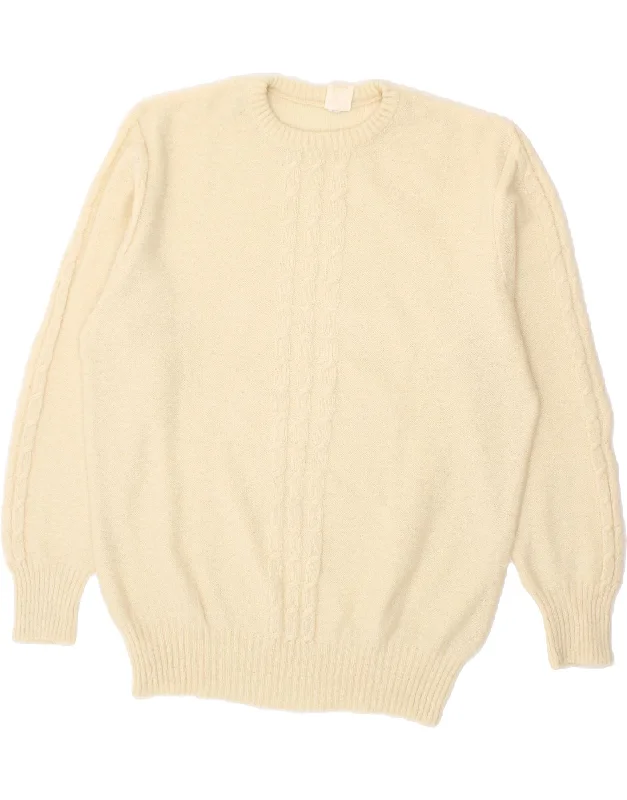 VINTAGE Womens Crew Neck Jumper Sweater IT 52 2XL Off White Collared Crew Neck Turtle Neck VINTAGE Womens Crew Neck Jumper Sweater IT 52 2XL Off White Collared Crew Neck Turtle Neck