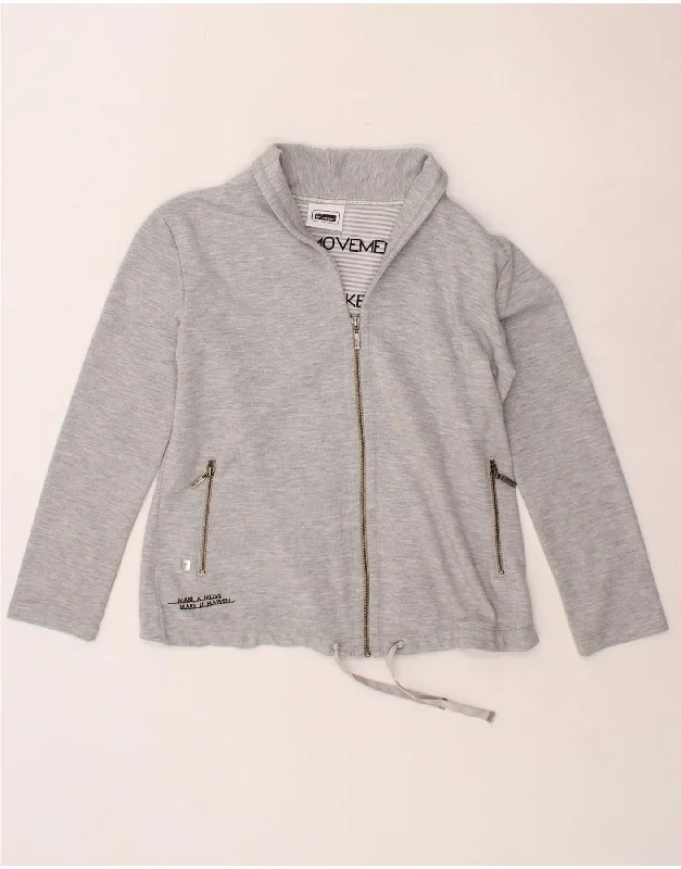 FREDDY Womens Tracksuit Top Jacket UK 10 Small Grey Cotton Chenille Fabric Brocade Fabric Lace Fabric FREDDY Womens Tracksuit Top Jacket UK 10 Small Grey Cotton Chenille Fabric Brocade Fabric Lace Fabric