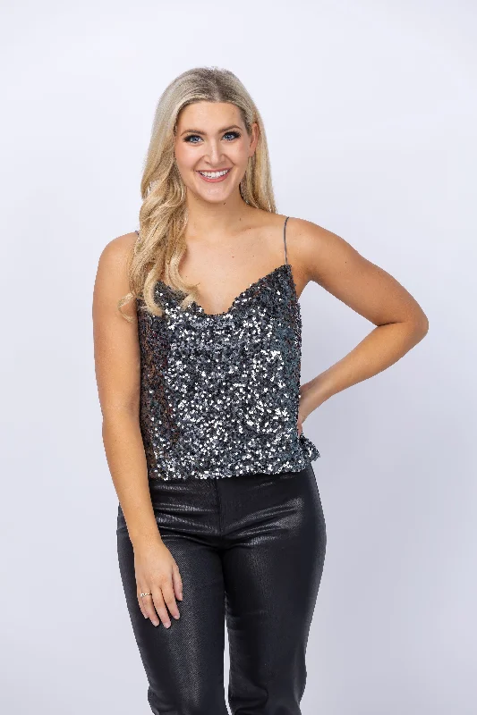 Sachin & Babi Jesse Tank in Gunmetal turquoise tank top