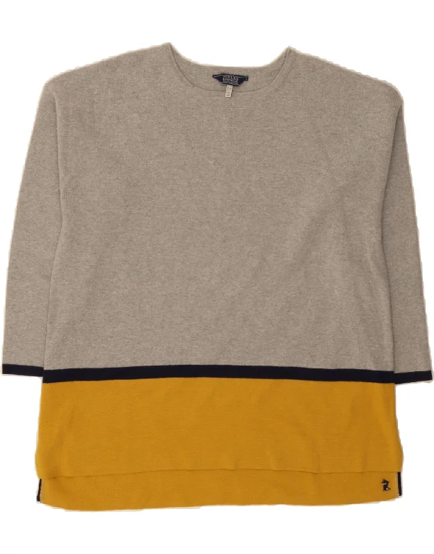 JOULES Womens Boat Neck Jumper Sweater UK 16 Large Grey Colourblock Terry Terry Cloth Terry Knit JOULES Womens Boat Neck Jumper Sweater UK 16 Large Grey Colourblock Terry Terry Cloth Terry Knit