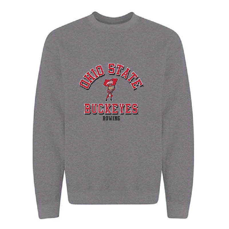 Ohio State - NCAA Women's Rowing : Eliana Bujwalo-Nowak - Classic Shersey Crewneck Sweatshirt Hoodie with Hem Embroidery Detailed Premium Ohio State - NCAA Women's Rowing : Eliana Bujwalo-Nowak - Classic Shersey Crewneck Sweatshirt Hoodie with Hem Embroidery Detailed Premium