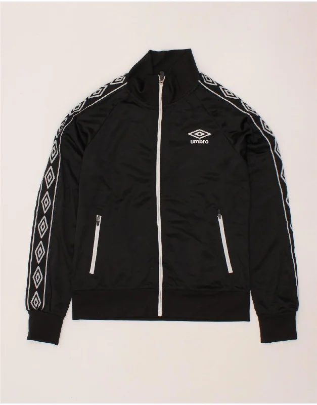 UMBRO Womens Graphic Tracksuit Top Jacket UK 10 Small Black Polyester Satin Fabric Silk Fabric Chiffon Fabric UMBRO Womens Graphic Tracksuit Top Jacket UK 10 Small Black Polyester Satin Fabric Silk Fabric Chiffon Fabric