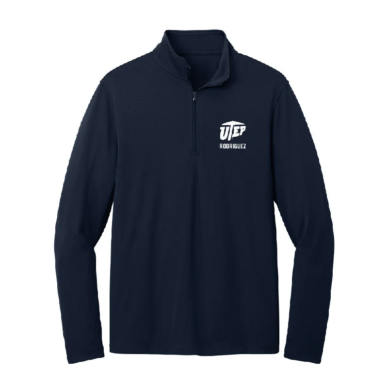 UTEP - NCAA Women's Soccer : Mina Rodriguez - Lightweight Quarter Zip Jacket Embroidered Jacket Appliqued Jacket Beaded Jacket UTEP - NCAA Women's Soccer : Mina Rodriguez - Lightweight Quarter Zip Jacket Embroidered Jacket Appliqued Jacket Beaded Jacket