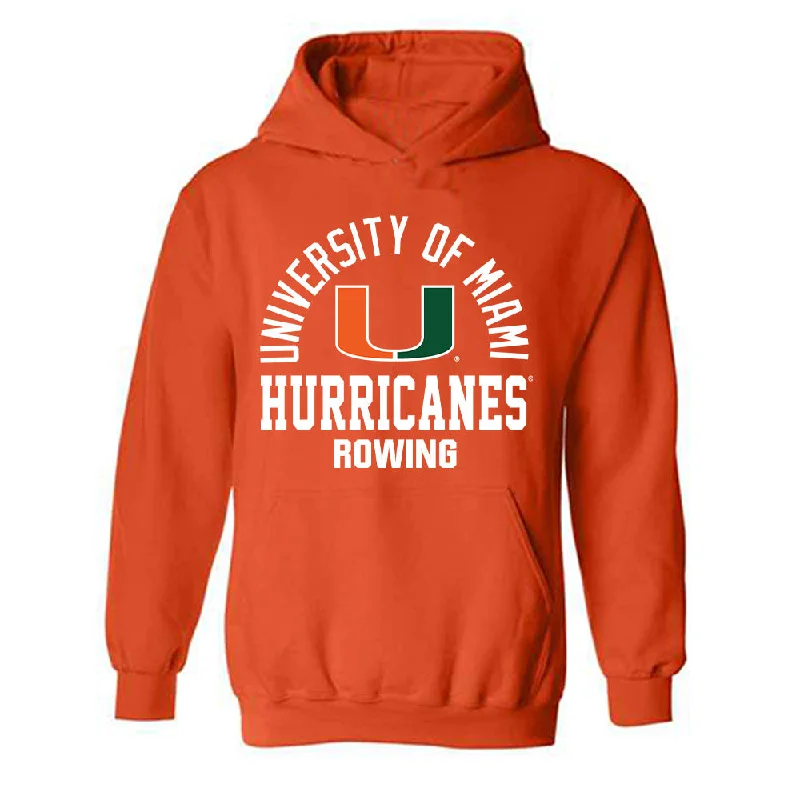 Miami - NCAA Women's Rowing : Trinity Ferebee - Classic Shersey Hooded Sweatshirt Hoodie with Zipper Versatile Modern Miami - NCAA Women's Rowing : Trinity Ferebee - Classic Shersey Hooded Sweatshirt Hoodie with Zipper Versatile Modern