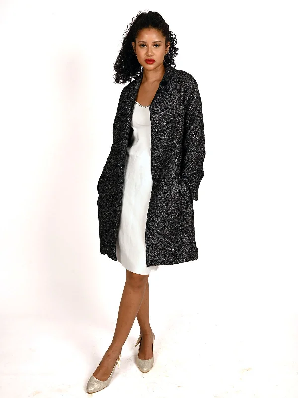 Odette Black Woolen Solid Open Front Jacket For Women Mesh Jacket Canvas Jacket Denim Jacket Odette Black Woolen Solid Open Front Jacket For Women Mesh Jacket Canvas Jacket Denim Jacket