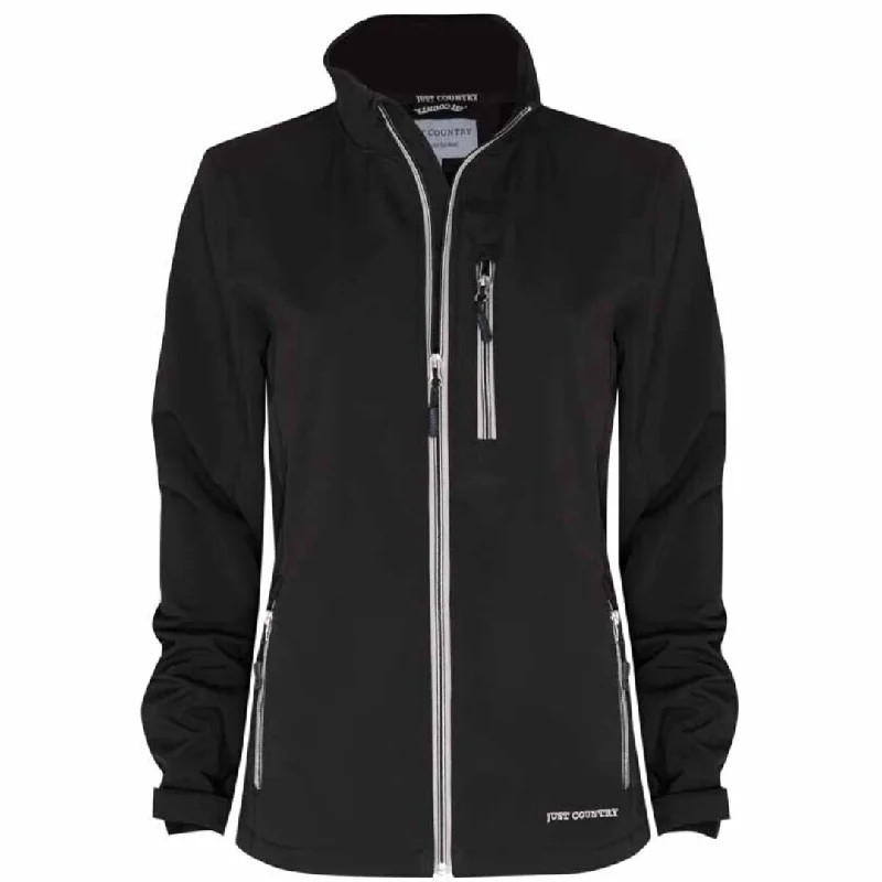 Just Country Womens Francis Softshell Jacket - BLACK Nylon Fabric Polyester Fabric Spandex Fabric Just Country Womens Francis Softshell Jacket - BLACK Nylon Fabric Polyester Fabric Spandex Fabric
