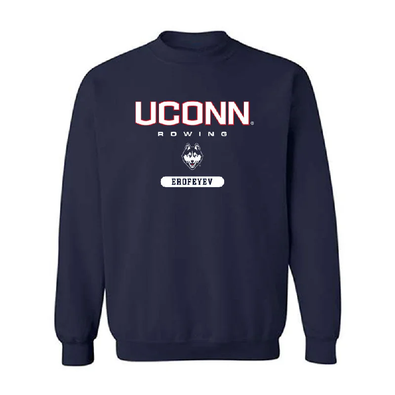 UConn - NCAA Women's Rowing : Evelyn Erofeyev - Classic Shersey Crewneck Sweatshirt Hoodie with Puffed Sleeves Voluminous Trendy UConn - NCAA Women's Rowing : Evelyn Erofeyev - Classic Shersey Crewneck Sweatshirt Hoodie with Puffed Sleeves Voluminous Trendy