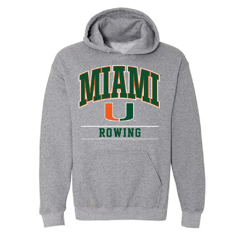 Miami - NCAA Women's Rowing : Holliday Prichard - Classic Shersey Hooded Sweatshirt Hoodie with Slit Hem Functional Movement Miami - NCAA Women's Rowing : Holliday Prichard - Classic Shersey Hooded Sweatshirt Hoodie with Slit Hem Functional Movement