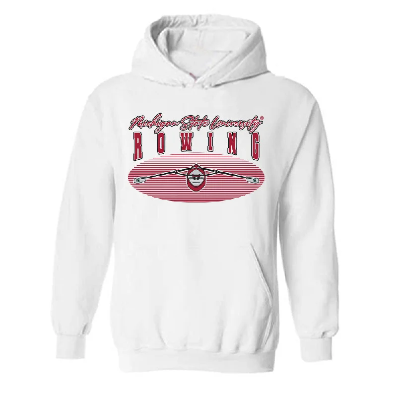 Michigan State - NCAA Women's Rowing : Ella McKenzie - Sports Shersey Hooded Sweatshirt Hoodie with Button Placket Classic Preppy Michigan State - NCAA Women's Rowing : Ella McKenzie - Sports Shersey Hooded Sweatshirt Hoodie with Button Placket Classic Preppy
